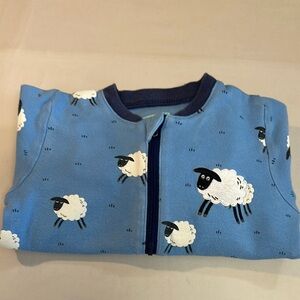 Tuffy - Blue and White Pajama Set with Sheep Design